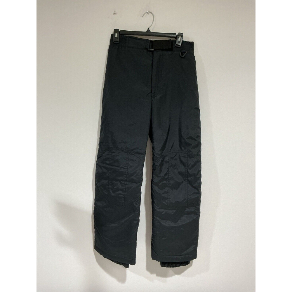 Kids Large Black Snow Pants Pull On Zip Up